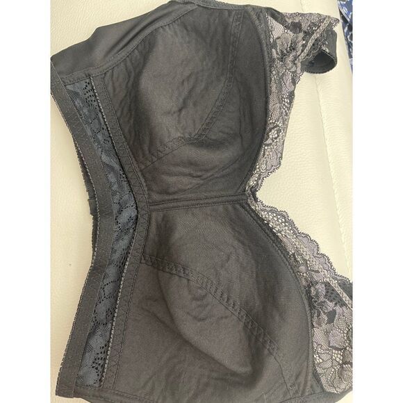 Rhonda Shear Black & White Lace Pin-Up Bralette Size XL NWT - Picture 8 of 10